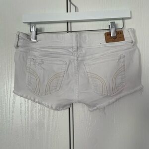 Hollister white short shorts